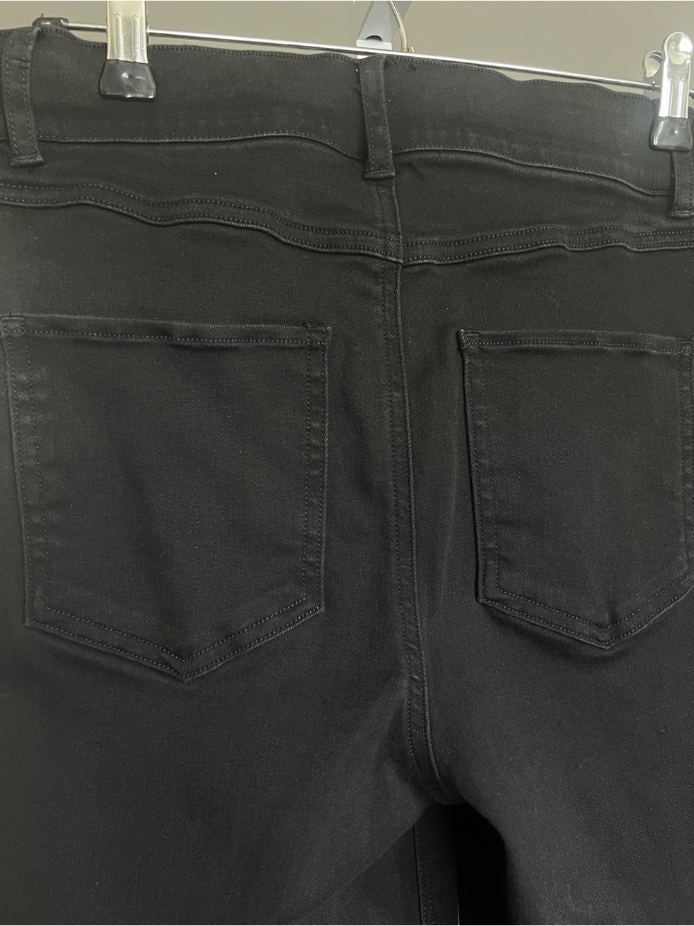 Spanx EveryWear Pull On Kick Flare Jeans Cropped Smooth Tummy High Rise Blk M - Picture 6 of 12